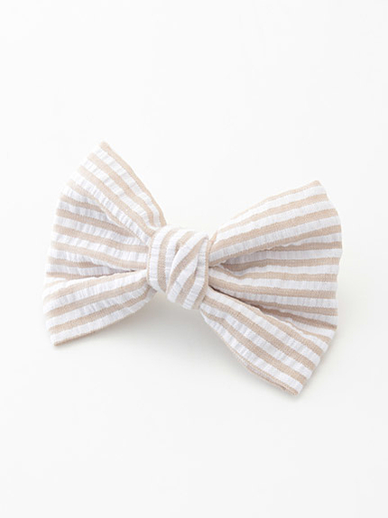 ストライプリボンバレッタ