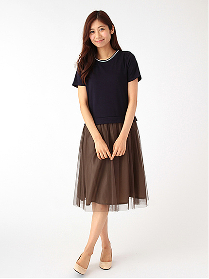 チュールドッキングワンピース