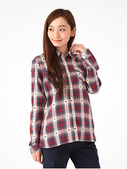 ・ドビービエラチェック 長袖シャツ