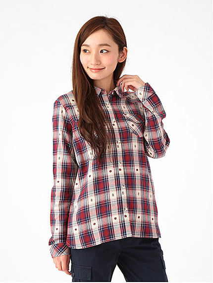 ・ドビービエラチェック 長袖シャツ