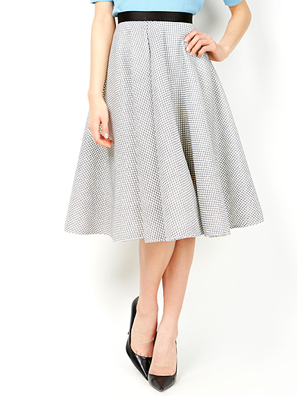 メッシュバイカラーサーキュラースカート