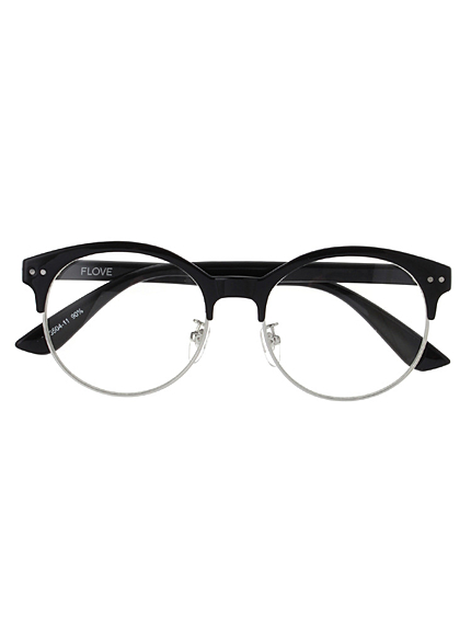 ハーフリムだて眼鏡