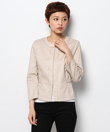 ルックスグログランノーカラージャケット