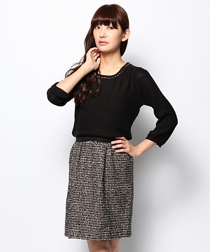 ツィードコンビワンピース