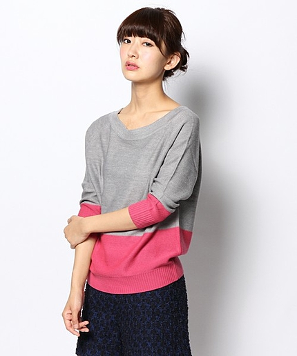 【手洗いOK】ベーシックブロッキングニット