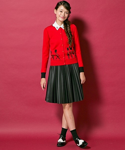 フェイクレザープリーツスカート