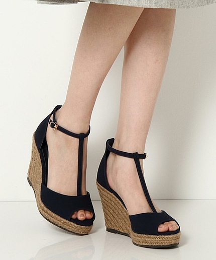 JC 15 Tストラップ ジュートサンダル 10　/ ウエッジ