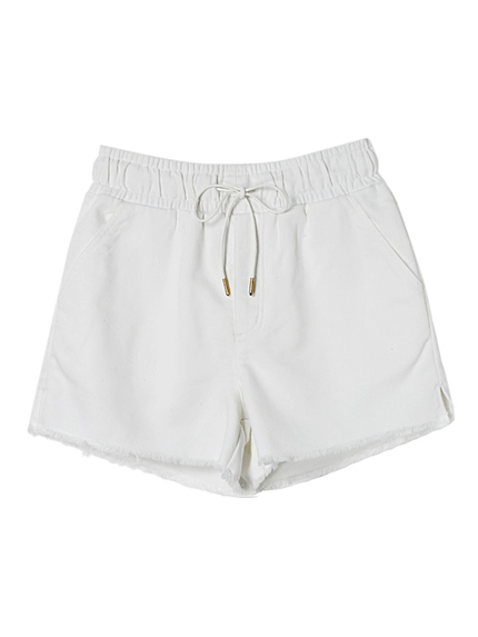 ドロストリラックスデニムショートパンツ