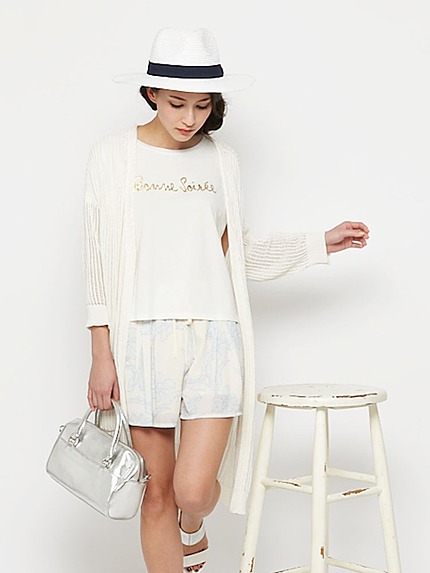 【DUO】 ペールトーンフラワープリントショートパンツ