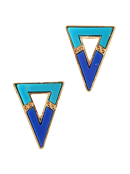 カラートライアングルピアス