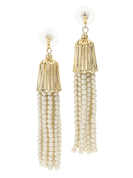 【FEMININE】フリンジパールピアス