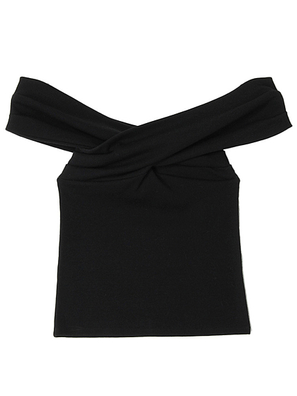 【WEB限定カラー商品】クロスオフショルダートップス