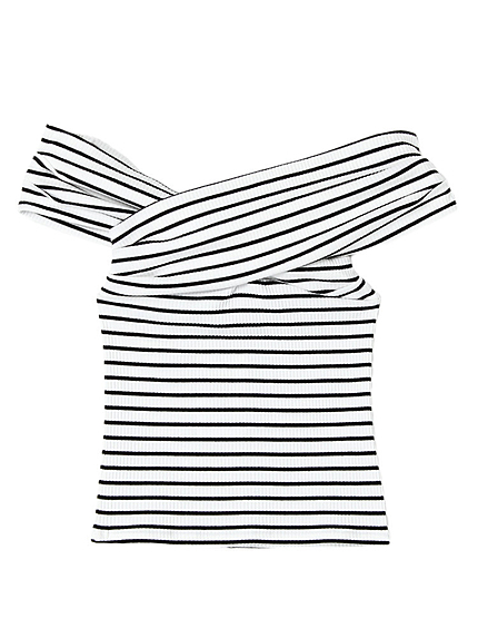 【WEB限定カラー商品】クロスオフショルダートップス