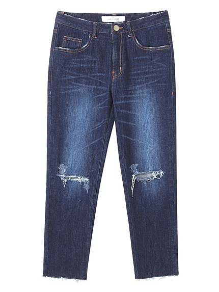 Ｋｎｅｅクラッシュスキニーデニムパンツ