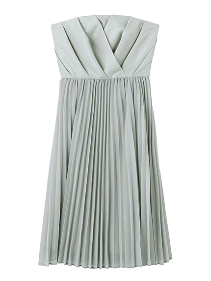 タックプリーツベアワンピース