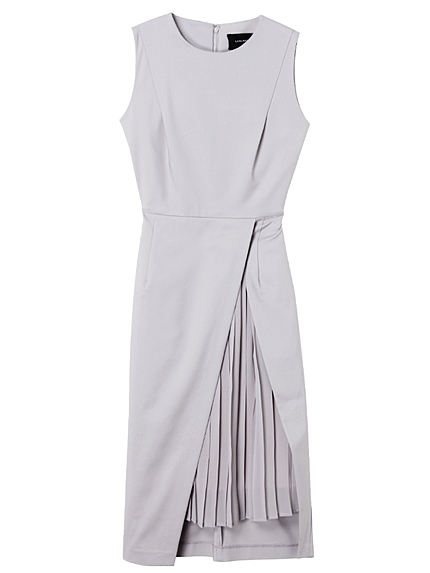 スリットプリーツワンピース