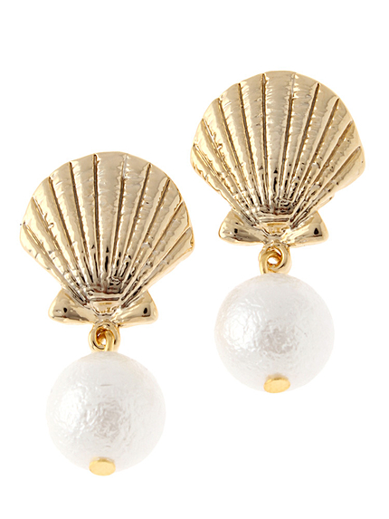 【GDS】 シェル×パールピアス