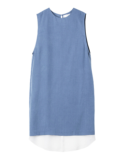 シンプルレイヤードワンピース