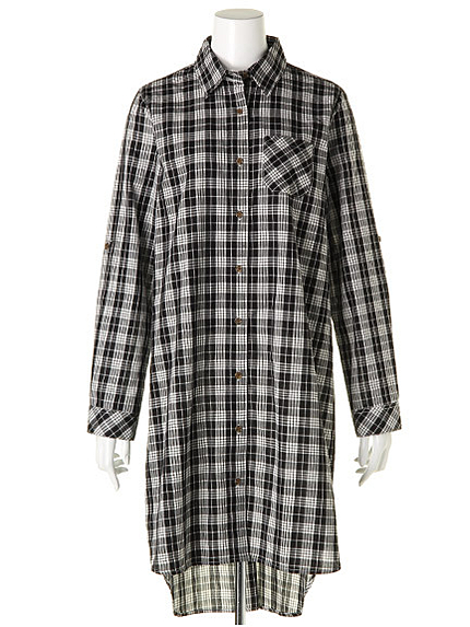 ロングチェックシャツ