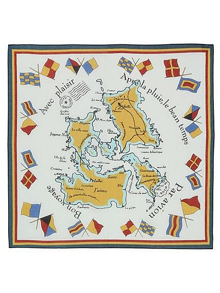 オールドマップ柄スカーフ