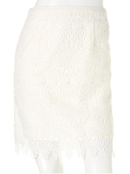 モチーフレーススカート