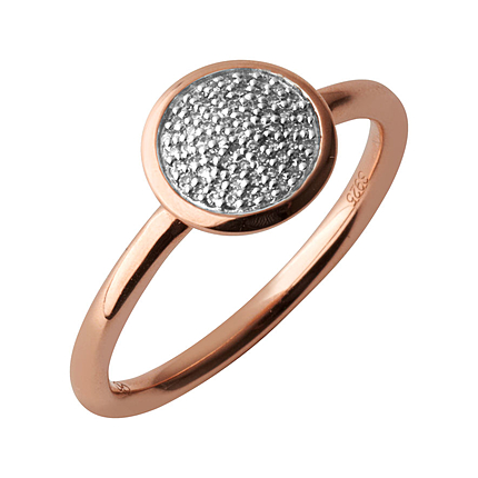 Diamond Essentials Pave Ring Rose Gold Vermeil