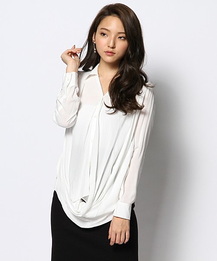 レーヨンドレープシャツ