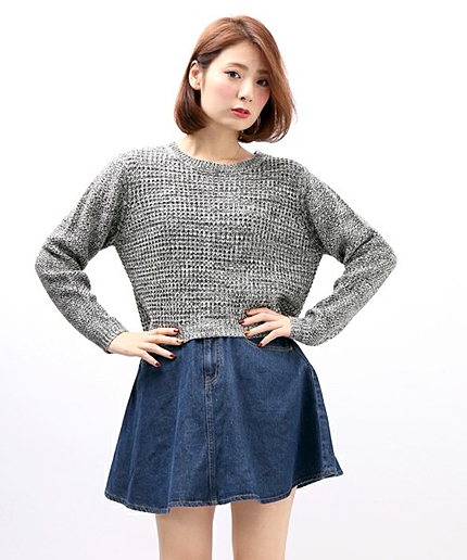 WEGO/チャンキーショートニット