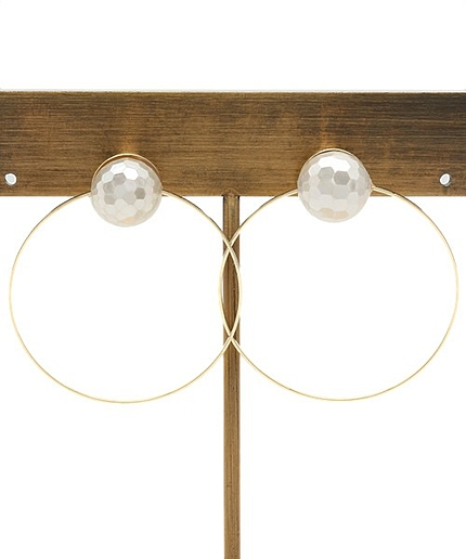 WEGO/BIGフープパールピアス