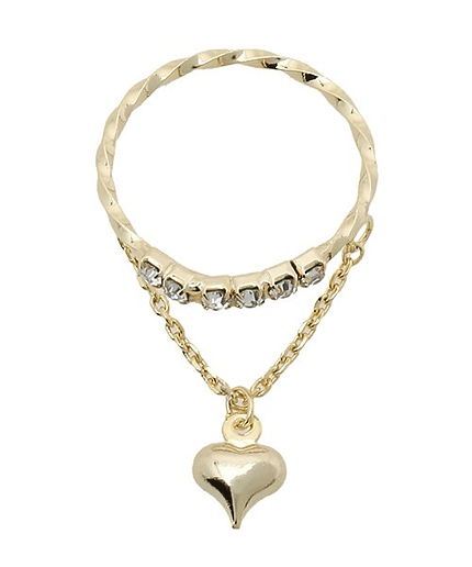 WEGO/ハートチェーンリング