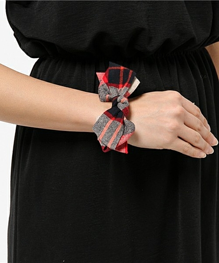 WEGO/チェックビッグヘアゴム