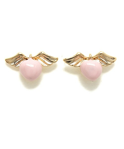 WEGO/ハートフェザーピアス