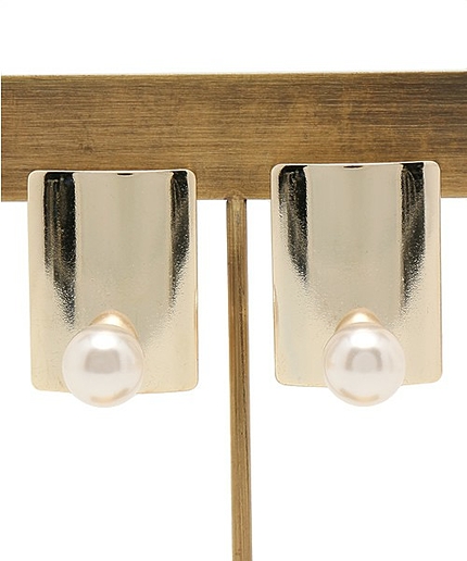 WEGO/ゴールドスクエアピアス