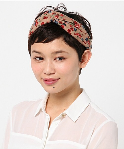 WEGO/花柄ヘアバンド