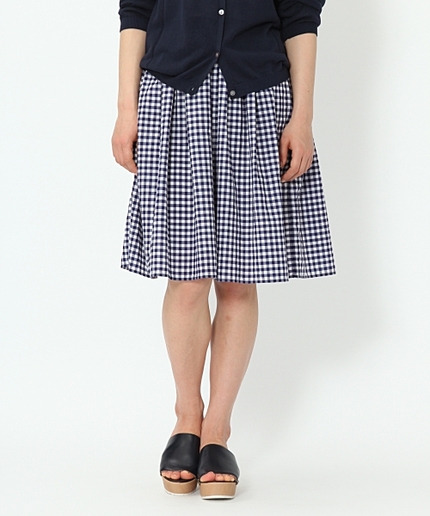 【WEB STORE限定】綿テンセルギンガムスカート
