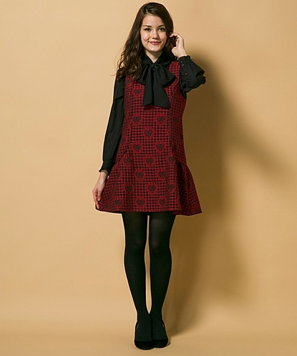 ハートジャガードワンピース