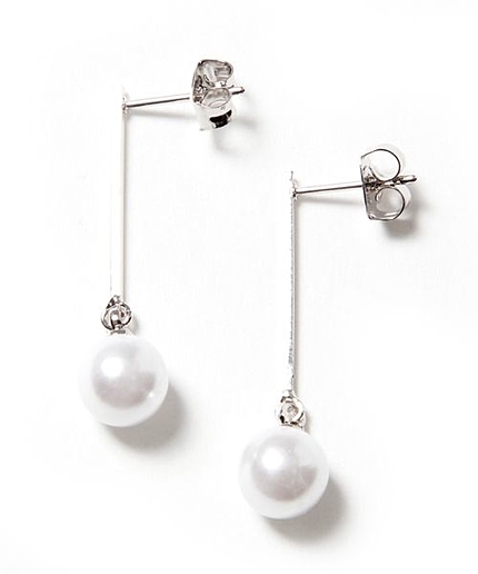 ストレートパールピアス