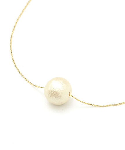 コットンパール1粒ネックレス