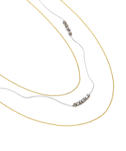 コードガラスロングネックレス