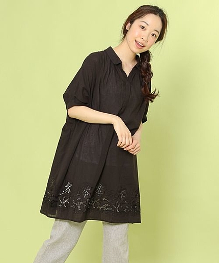 【7/21(火)再値下げ】シフリー刺繍シャツワンピース