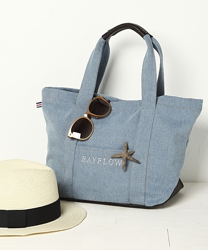 【WEB限定デザイン】デニムロゴトート　M-size