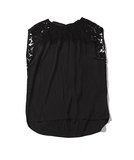 【pensee】リバーレース使いノースリーブブラウス