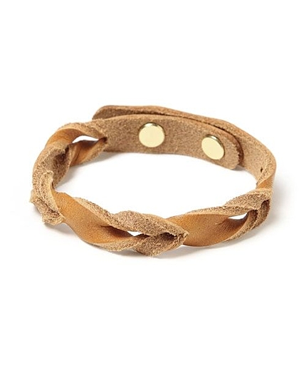 レザーねじりブレスレット