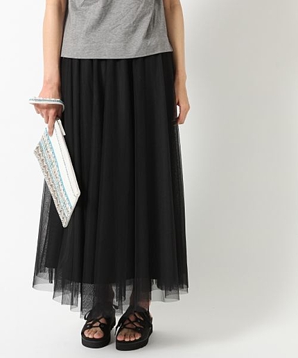 【WEB限定先行予約】チュールボリュームマキシスカート