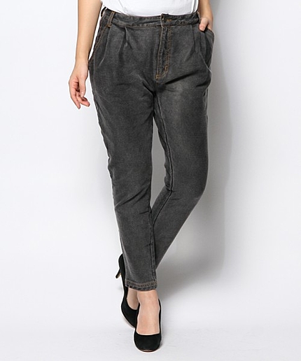 【2014秋冬新作】ニットデニムハイウエストパンツ