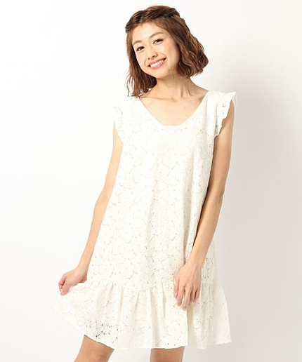 【プライスダウン】Aラインレースワンピース