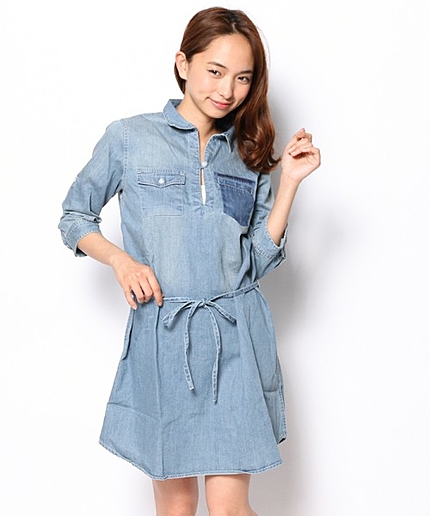 デニムスキッパーワンピース