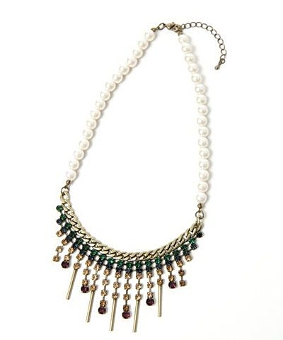 フリンジビジューネックレス