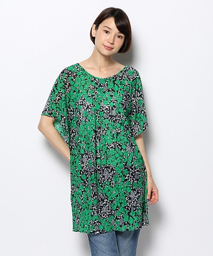 シャドーフラワーチュニック