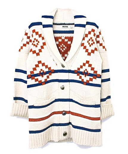 SHAWL COLLAR NATIVE CARDIGAN